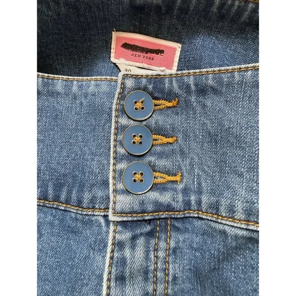 Kate Spade Hight waist Cropped Flare Denim Women’s Blue Pant Cotton Size 30 - Picture 5 of 11